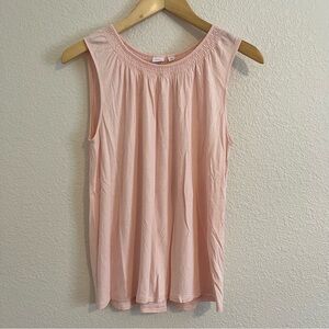 Gap Light Pink Ruched Sleeveless Tank Top
